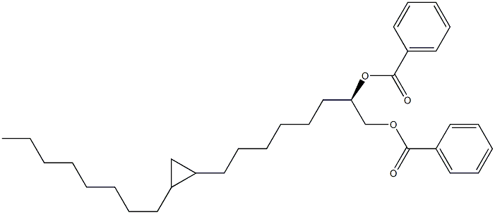 (2R)-8-(2-Octylcyclopropyl)-1,2-octanediol dibenzoate 结构式