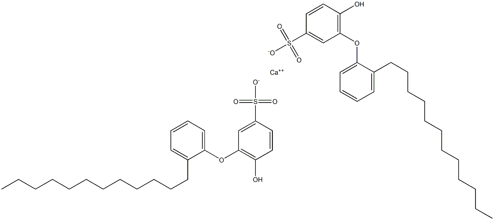 Bis(6-hydroxy-2'-dodecyl[oxybisbenzene]-3-sulfonic acid)calcium salt 结构式