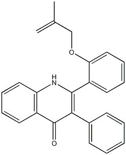 2-[2-(2-Methyl-2-propenyloxy)phenyl]-3-phenylquinolin-4(1H)-one 结构式
