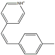 4-[(Z)-2-(4-Methylphenyl)ethenyl]pyridinium 结构式