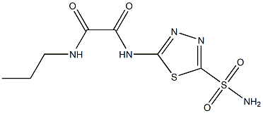 N-Propyl-N'-(5-sulfamoyl-1,3,4-thiadiazol-2-yl)oxamide 结构式