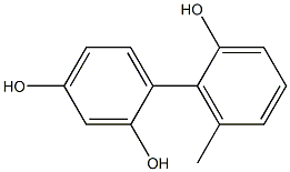 6'-Methyl-1,1'-biphenyl-2,2',4-triol 结构式