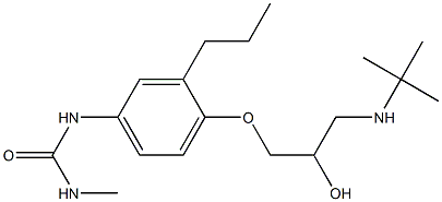 1-Methyl-3-[3-propyl-4-[2-hydroxy-3-[tert-butylamino]propoxy]phenyl]urea 结构式