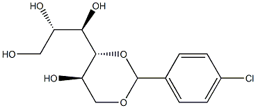 4-O,6-O-(4-Chlorobenzylidene)-D-glucitol 结构式