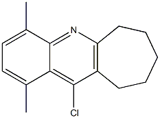 7,8,9,10-Tetrahydro-11-chloro-1,4-dimethyl-6H-cyclohepta[b]quinoline 结构式