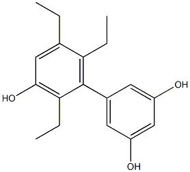 2',5',6'-Triethyl-1,1'-biphenyl-3,3',5-triol 结构式