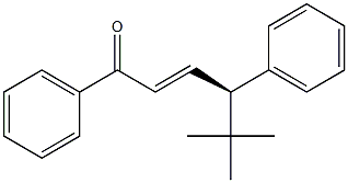 (2E,4R)-5,5-Dimethyl-1,4-diphenyl-2-hexen-1-one 结构式