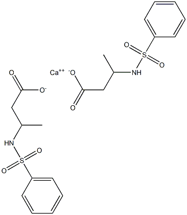 Bis[3-(phenylsulfonylamino)butanoic acid]calcium salt 结构式
