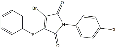 1-(4-Chlorophenyl)-3-phenylthio-4-bromo-1H-pyrrole-2,5-dione 结构式