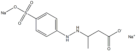 3-[2-(p-Sodiooxysulfonylphenyl)hydrazino]butyric acid sodium salt 结构式