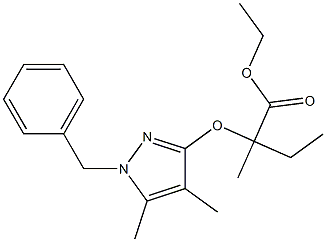 2-[[(1-Benzyl-4,5-dimethyl-1H-pyrazol)-3-yl]oxy]-2-methylbutanoic acid ethyl ester 结构式