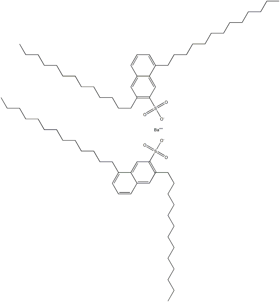 Bis(3,8-ditridecyl-2-naphthalenesulfonic acid)barium salt 结构式