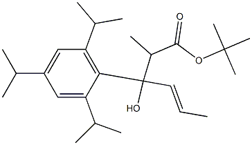 2-Methyl-3-hydroxy-3-(2,4,6-triisopropylphenyl)-4-hexenoic acid tert-butyl ester 结构式