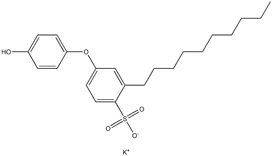 4'-Hydroxy-3-decyl[oxybisbenzene]-4-sulfonic acid potassium salt 结构式