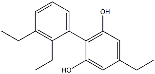 5-Ethyl-2-(2,3-diethylphenyl)benzene-1,3-diol 结构式