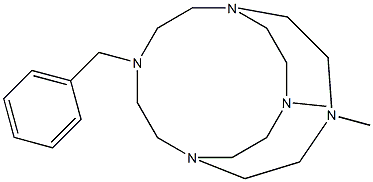 4-Benzyl-10,15-dimethyl-1,4,7,10,15-pentaazabicyclo[5.5.5]heptadecane 结构式