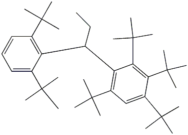 1-(2,3,4,6-Tetra-tert-butylphenyl)-1-(2,6-di-tert-butylphenyl)propane 结构式