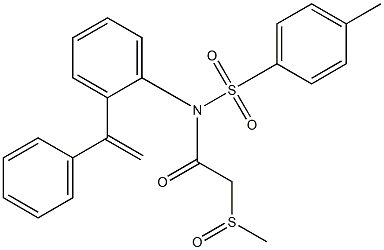 N-[(4-Methylphenyl)sulfonyl]-N-[2-(1-phenylethenyl)phenyl](methylsulfinyl)acetamide 结构式