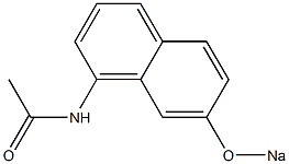 N-(7-Sodiooxy-1-naphtyl)acetamide 结构式