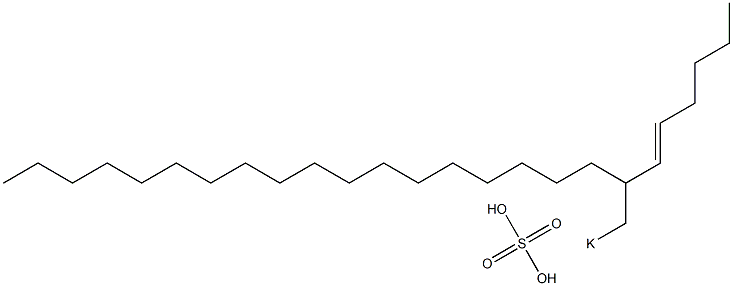 Sulfuric acid 2-(1-hexenyl)icosyl=potassium ester salt 结构式