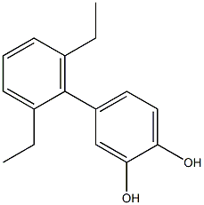 4-(2,6-Diethylphenyl)benzene-1,2-diol 结构式