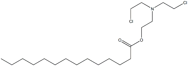 Myristic acid 2-[bis(2-chloroethyl)amino]ethyl ester 结构式