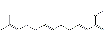 (6E)-3,7,11-Trimethyl-2,6,10-dodecatrienoic acid ethyl ester 结构式