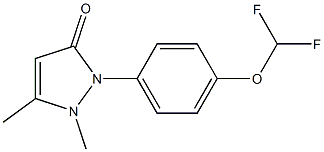 2,3-Dimethyl-1-[4-(difluoromethoxy)phenyl]-3-pyrazolin-5-one 结构式