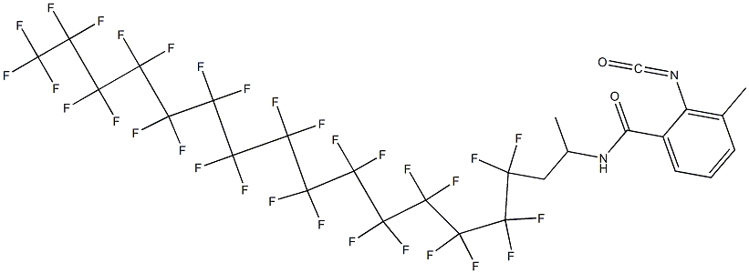 2-Isocyanato-3-methyl-N-[2-(hentriacontafluoropentadecyl)-1-methylethyl]benzamide 结构式