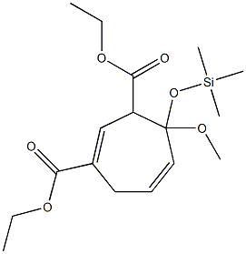 4-Methoxy-4-(trimethylsilyloxy)-1,5-cycloheptadiene-1,3-dicarboxylic acid diethyl ester 结构式