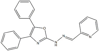 Pyridine-2-carbaldehyde (4,5-diphenyloxazol-2-yl)hydrazone 结构式