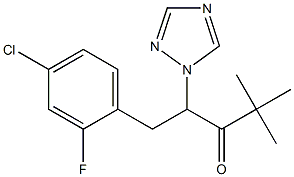 1-(4-Chloro-2-fluorophenyl)-4,4-dimethyl-2-(1H-1,2,4-triazol-1-yl)-3-pentanone 结构式