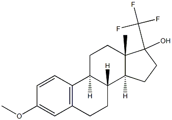 3-Methoxy-17-(trifluoromethyl)estra-1,3,5(10)-trien-17-ol 结构式