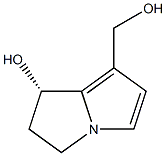 (7S)-7-Hydroxy-6,7-dihydro-5H-pyrrolizine-1-methanol 结构式