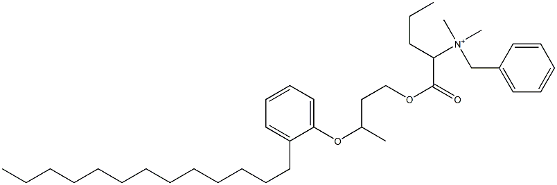 N,N-Dimethyl-N-benzyl-N-[1-[[3-(2-tridecylphenyloxy)butyl]oxycarbonyl]butyl]aminium 结构式