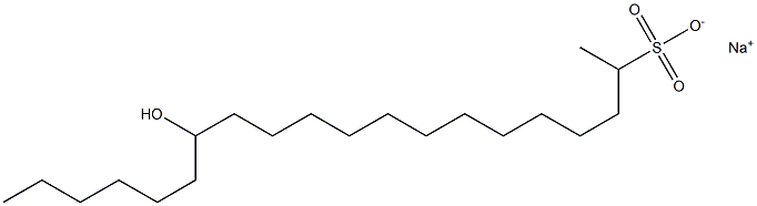 14-Hydroxyicosane-2-sulfonic acid sodium salt 结构式
