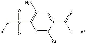 5-Amino-2-chloro-4-(potassiosulfo)benzoic acid potassium salt 结构式