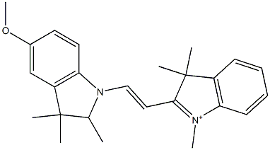 2-[2-[(2,3-Dihydro-5-methoxy-2,3,3-trimethyl-1H-indol)-1-yl]ethenyl]-1,3,3-trimethyl-3H-indolium 结构式