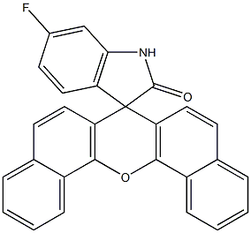 6'-Fluorospiro[7H-dibenzo[c,h]xanthene-7,3'-[3H]indol]-2'(1'H)-one 结构式