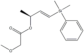 Methoxyacetic acid [(S,E)-1-(phenyldimethylsilyl)-1-buten-3-yl] ester 结构式