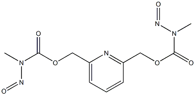 Bis(methylnitrosocarbamic acid)2,6-pyridinediyldimethylene ester 结构式