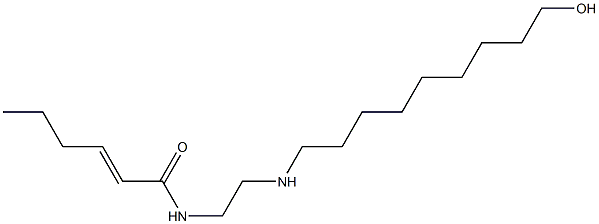 N-[2-[(9-Hydroxynonyl)amino]ethyl]-2-hexenamide 结构式