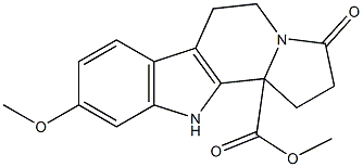 2,3,5,6,11,11b-Hexahydro-9-methoxy-3-oxo-1H-indolizino[8,7-b]indole-11b-carboxylic acid methyl ester 结构式