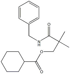 N-Benzyl-3-(cyclohexylcarbonyloxy)-2,2-dimethylpropanamide 结构式