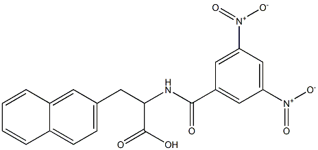 2-[(3,5-Dinitrobenzoyl)amino]-3-(2-naphthalenyl)propanoic acid 结构式