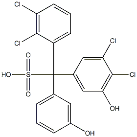 (2,3-Dichlorophenyl)(3,4-dichloro-5-hydroxyphenyl)(3-hydroxyphenyl)methanesulfonic acid 结构式