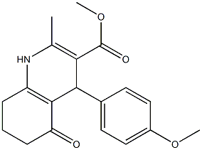 1,4,5,6,7,8-Hexahydro-2-methyl-4-(4-methoxyphenyl)-5-oxoquinoline-3-carboxylic acid methyl ester 结构式