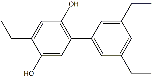 2-Ethyl-5-(3,5-diethylphenyl)benzene-1,4-diol 结构式