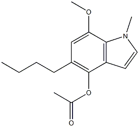 4-Acetoxy-5-butyl-7-methoxy-1-methyl-1H-indole 结构式