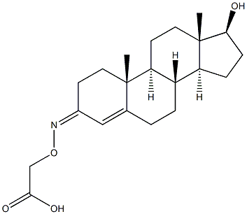 Testosterone O-(carboxymethyl)oxime 结构式